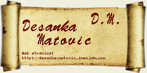 Desanka Matović vizit kartica